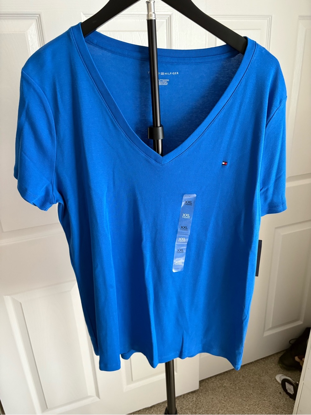 Tommy Hilfiger Women's V-Neck Tee in Royal Blue